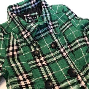 rue21 Green and Black Plaid Coat